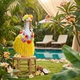 thumbnail image 4 of PoyoKee Porch Goose Outfits, 19.7" Hawaiian Tropical Goose Outfits with Hat Flower Lei, Beach Theme Porch Decor for Summer Garden Home Decor, Yellow, 4 of 8