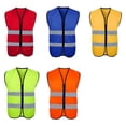 thumbnail image 1 of Chaleco reflectante para construcción, chaleco reflectante de seguridad, ropa reflectante para trabajos de tráfico, impresión, 1 of 4