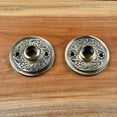 thumbnail image 6 of Pair of Victorian Rosette Antique Brass Cabinet Door Knob Rosette 2.5" Dia. Round Decorative Knob Escutcheon Back Plate Tarnish Resistant Rose Covers Renovators Supply Manufacturing Pack of 2, 6 of 8