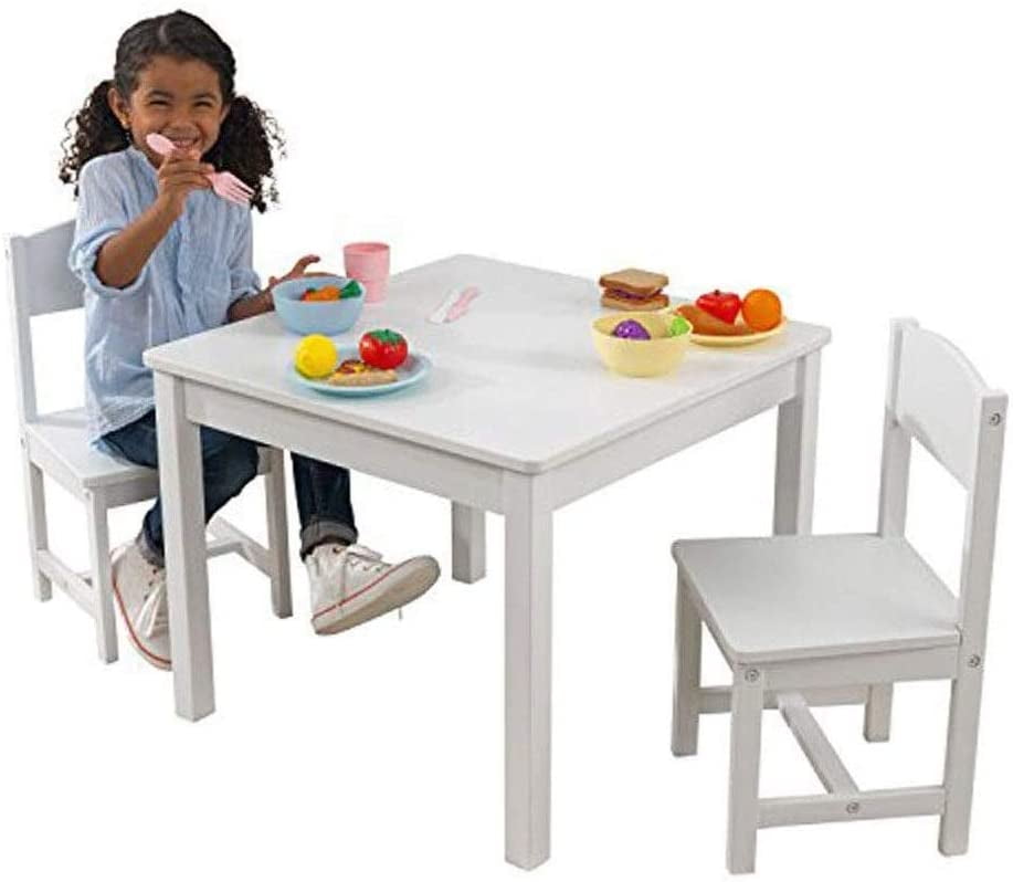 kidkraft farmhouse table and chair set white