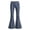 C472 Grey, variant on CONZONE Flared Pants for Little Girls Striped Print Girls Bootcut Pants Mid Waist Trendy Fall School Trousers with Pockets Size 5-6 Years