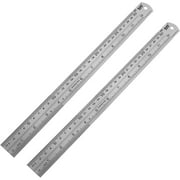Stainless Steel Ruler Set Steel Ruler 12 Inch and Metal Rule 30 cm Centimeters and inch Ruler Steel Rulers Drawing