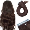 thumbnail image 1 of AmPm Hair Extensions for Women Tape In 20pcs 22 Inch 50g /Medium Brown/ Ombre 100% Remy Human Hair Balayage Rooted Hair Invisible Seamless Skin Weft Double Side Tape Hair, 1 of 7