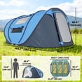thumbnail image 3 of Outsunny 4 Person Camping Tent Automatic Pop Up Tent with Carry Bag Doors, 3 of 10