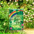thumbnail image 5 of Happy St. Patrick''s Day Rainbow and Shamrock Decorative Double Sided Garden Flag 12.5x18 Inch, 5 of 6