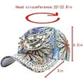 thumbnail image 4 of LINLIN Women Rhinestone Crystals Baseball Cap Bling Bling Adjustable Sun Hat Hip Hop Caps Fashion Hats, 4 of 5