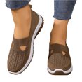thumbnail image 1 of Zapatos ortopédicos para mujer, zapatillas ortopédicas tejidas con soporte de arco ancho, sin cordones, informales, transpirables, suaves y antideslizantes., 1 of 8