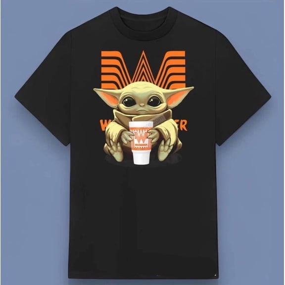 RARE Baby Yoda Whataburger T-Shirt - Family Shirt For Holiday Gift All Size S-4XL