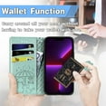 thumbnail image 3 of Feishell for Samsung Galaxy A54 5G Cartoon Cute Wallet Case, Cat Dog Style Flip with ID Card Holder Premium PU Leather Cases with Wrist Strap, Magnetic Closure Folio Kickstand Phone Cover, Green, 3 of 11