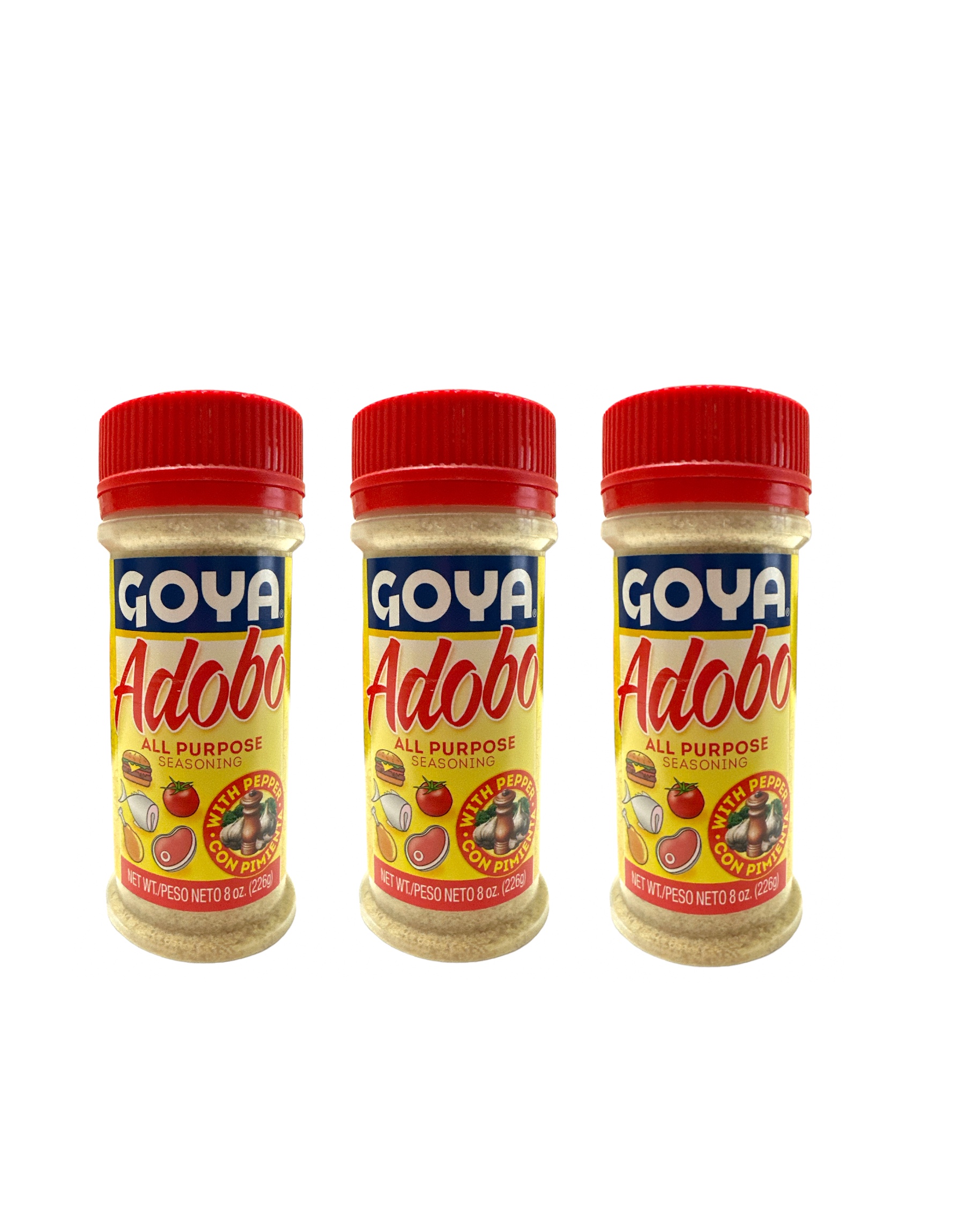 Goya Adobo All Purpose Seasoning, 8 Ounces (Pack of 3)