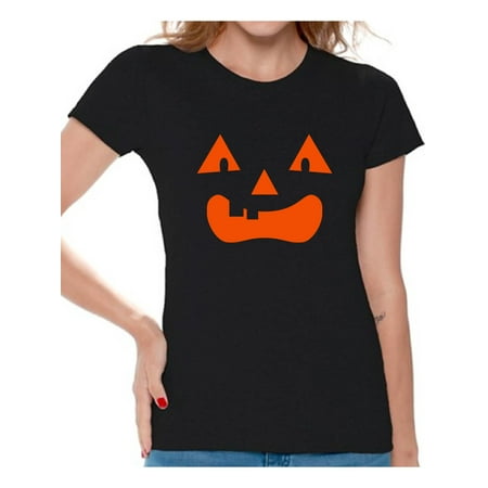 Jack Daniels White T Shirt Awkward Styles Jack O'Lantern Pumpkin Shirts for Women Halloween Pumpkin Graphic T-Shirt for Ladies Spooky Orange Pumpkin Tee Fun and Easy Halloween Costume for Women ()