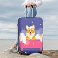 thumbnail image 7 of Pofeuu Dog Washes in a Pink Bath Print Luggage Suitcase Cover Protector Luggage Washable Covers Aesthetic for 18/24/28/32 inch Luggage（No luggage included）-Large, 7 of 7