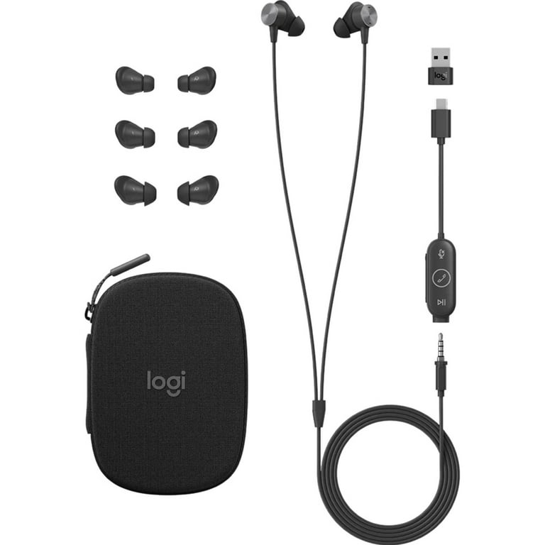 logicool ワイヤレスイヤフォン 本体 Logitech VC Zone Wired Earbuds - Professional Wired Headset