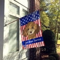 thumbnail image 2 of Caroline's Treasures BB2186CHF God Bless American Flag with Chocolate Brown Poodle Flag Canvas House Size , Large,, 2 of 4