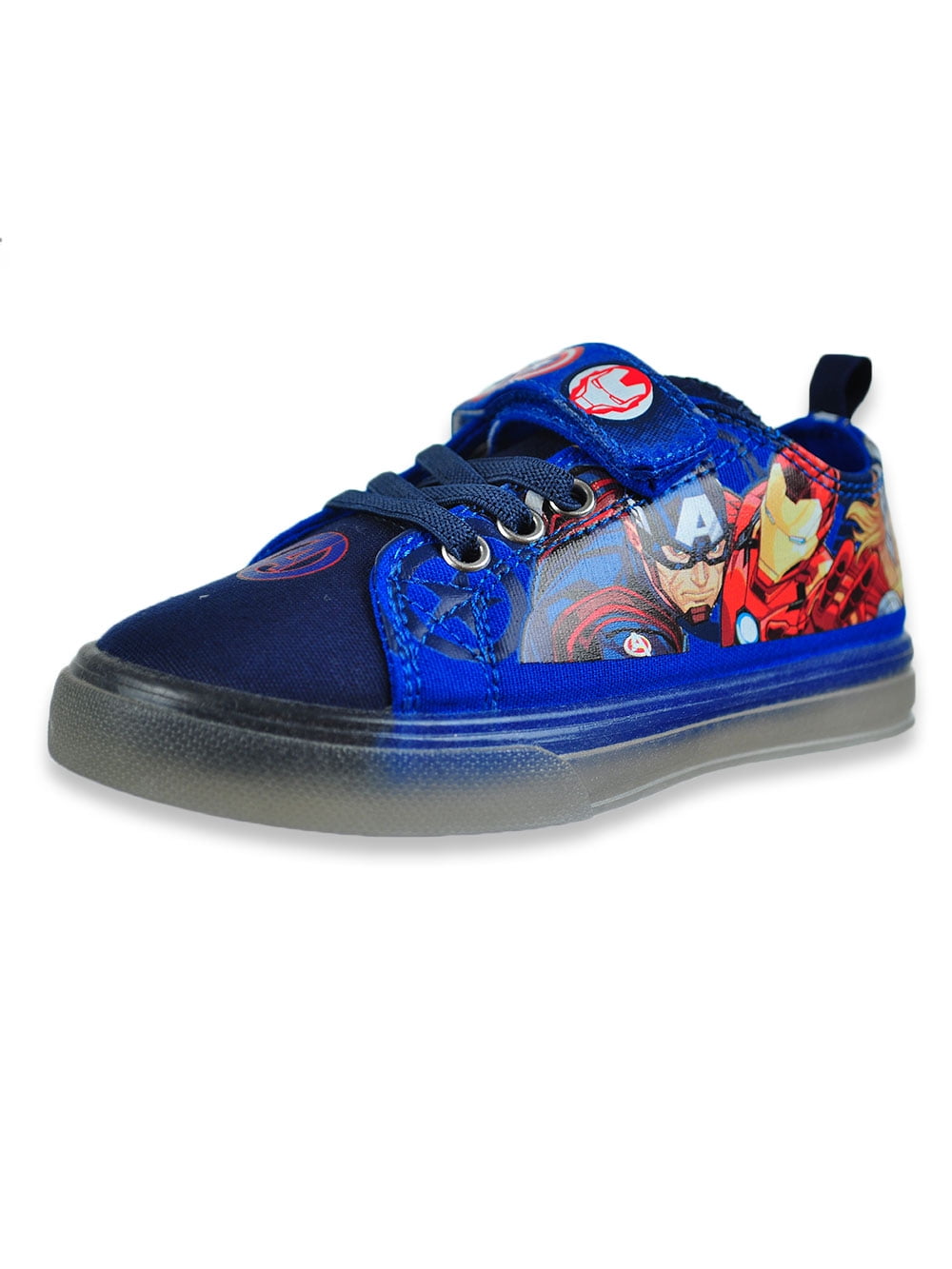 Kids MARVEL Comics Avengers Slip-On Canvas Sneakers Keds Tennis Shoes 1-4 Boys 