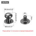thumbnail image 2 of 24pcs 0.26'' x 0.31'' Mini Round Knobs, Small Drawer Pulls, Cabinet Knobs Handles Pulls, Gray, 2 of 6