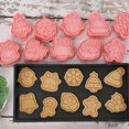 thumbnail image 3 of 10 Pieces/set, Cartoon Christmas Cookie Molds, Gingerbread Man Snowflake Hat Bell Christmas Element 3D Embossed Molds, Baking, Kitchen Utensils, Kitchen Accessories, 3 of 6