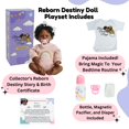 thumbnail image 4 of Muñeca negra Baby Magic Reborn Destiny Zuri de 43 cm con accesorios, 4 of 5