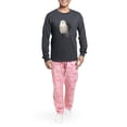 thumbnail image 5 of CafePress - Snowy Owl - Men's Long Sleeve Charcoal Pajama Set, 5 of 7