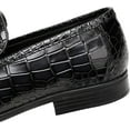 thumbnail image 5 of GOLDEN COXES FAMILY Leather Tassels Shoes for Mens, Classic Alligator Printed Slip On Tassels Loafers Business Shoes Wedding Dress Loafers for Men, 5 of 13