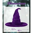 thumbnail image 6 of VZQI Women's Witch Hat Adult Ruched for Halloween Costume Accessories, 6 of 6