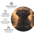 thumbnail image 4 of Pofeuu Lake Meditating Elephant Print Leather Coasters Set of 6, Round Cups Mugs Mat Pad for Home Kitchen Heat Resistant Drink Coasters,Round Shape, 4 of 7