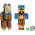 thumbnail image 6 of Mattel Minecraft Craft-A-Block Wandering Trader & Llama Action Figure Set, 2 Pieces, 6 of 6