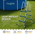 thumbnail image 4 of Funsicle 36 Inch SureStep 3 Stair Outdoor Above-Ground Swimming Pool Ladder, Blue & White, 4 of 10