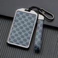 thumbnail image 1 of Car Key Fob Cover Case Protector Zinc Alloy Leather Car Remote Key Fob Case Cover Bag For Tesla Model Model Y/3, 1 of 7