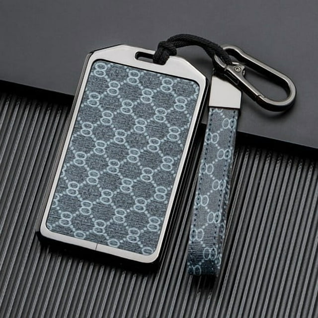 Car Key Fob Cover Case Protector Zinc Alloy Leather Car Remote Key Fob Case Cover Bag For Tesla Model Model Y/3