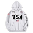 thumbnail image 4 of CONZONE Mens Hoodies Usa Flag Letter Graphic Lined Hoodie for Men Long Sleeve Pullover Hooded Sweatshirt Soft Fall Winter Sweatshirts With Pocket, 4 of 4