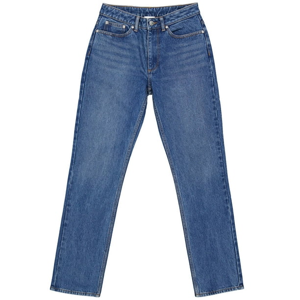 Burberry Ladies Indigo Straight Fit Logo Detail Jeans, Brand Size 28 -  