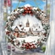 thumbnail image 4 of Ofertas de decoraciones navideñas 2024, letrero de madera circular con paisaje nevado de casa de madera para colgar en la pared, decoración navideña, colgante para puerta al aire libre, 4 of 6