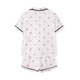 thumbnail image 4 of AIGUR Mommy and Me Matching Pajamas Heart Print Button Down Short Sleeve Lapel Tops and Shorts Set Family Sleepwear, 4 of 10