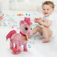 thumbnail image 6 of 2026 Wuffy Robot Dog Lifelike Pink Toy Horse, Interactive Robot with Touch Sensing Voice Mimic Licking Motion Leash Remote Soft Fur for Kids Battery Powered, 6 of 6
