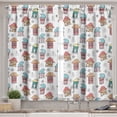 thumbnail image 2 of Ambesonne Christmas Valance & Curtain, Noel Theme House, 55"x45", Multicolor, 2 of 7