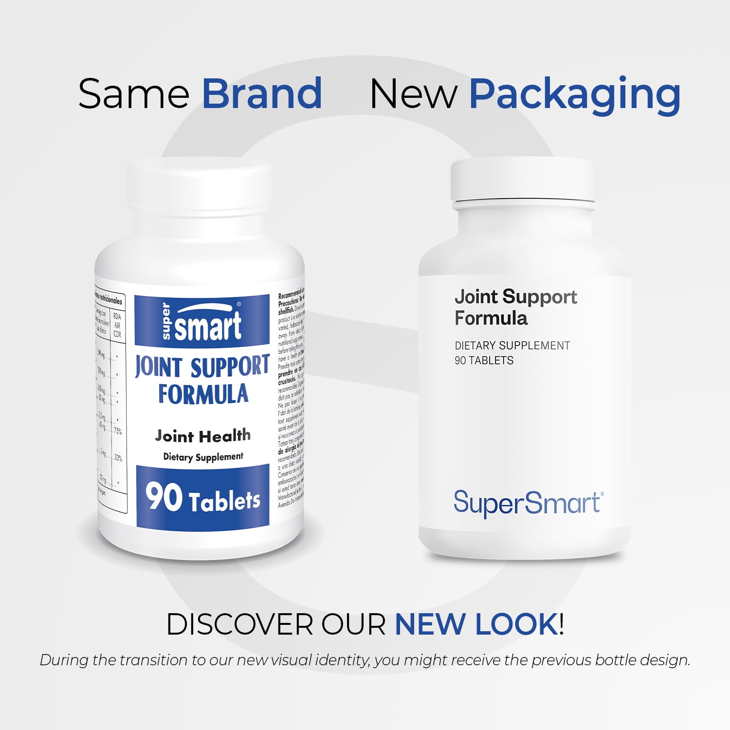 SuperSmart - Joint Support Formula - with Glucosamine Chondroitin, Hyaluronic Acid & MSM - Support Joint Health | Non-GMO & Gluten Free - 90 Tablets