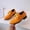 Yellow, variant on Zecgelong Boys Leather Shoes Four Seasons New Pattern Pointed Low Heel Comfortable Lace Up Dress Dance Performance Shoes Boys Athletic Shoes Size 4.5