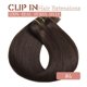 thumbnail image 2 of Extensiones de cabello humano real Craineld, 45 cm, color marrón mediano, 2 of 9