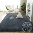 thumbnail image 5 of LELINTA 62.99 x 90.55 inch Super Soft Fluffy Floor Rug Washable Shag Rug Shaggy Area Rug Bedroom Dining Room Anti-skid Carpet Yoga Mat Child Play Mat, 5 of 5