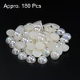 thumbnail image 3 of REGALWOVEN AB Flat Back Pearls Loose Half Round Resin Pearl Beads DIY Crafts Making Shoes Costume Colorful Beige, 3 of 5