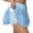 Blue, variant on HOWPAY Womens Tennis Skirt High Waisted Solid Color Sports Golf Skort with Pockets Inner Shorts Tummy Control Lightweight Summer Clothes Black L