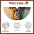 thumbnail image 3 of Sikiie Prairie Meditating Lion Nativity Christmas Tree Skirt, Jesus Christian Winter Holiday Tree Mat Decoration(30-48IN)30", 3 of 6