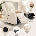 thumbnail image 3 of Korser Massage Swivel Rocker Recliner Chair with USB Ports Chenille for Living Room,Khaki, 3 of 8