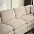 thumbnail image 3 of Soft Corduroy Sofa with Ottoman | Ideal for Home Entertainment | Offers Durable and Comfortable Seating, 3 of 6