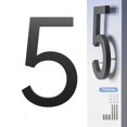 thumbnail image 1 of Números para casa HANPIU de metal negro 3D flotante de 7", 1 of 6