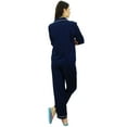 thumbnail image 3 of Bimba Button-Down Shirt With Elastic Waist Pajama Pants 2 Pcs Full Sleeve Night Wear Set, 3 of 9