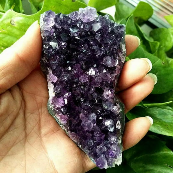 K-KED 80-100g Natural Quartz Crystal Amethyst Cluster Geode Druzy Specimens Healing