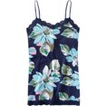 thumbnail image 1 of Aeropostale Womens Stretch Floral Lacy Cami Tank Top, azul, grande, 1 of 1