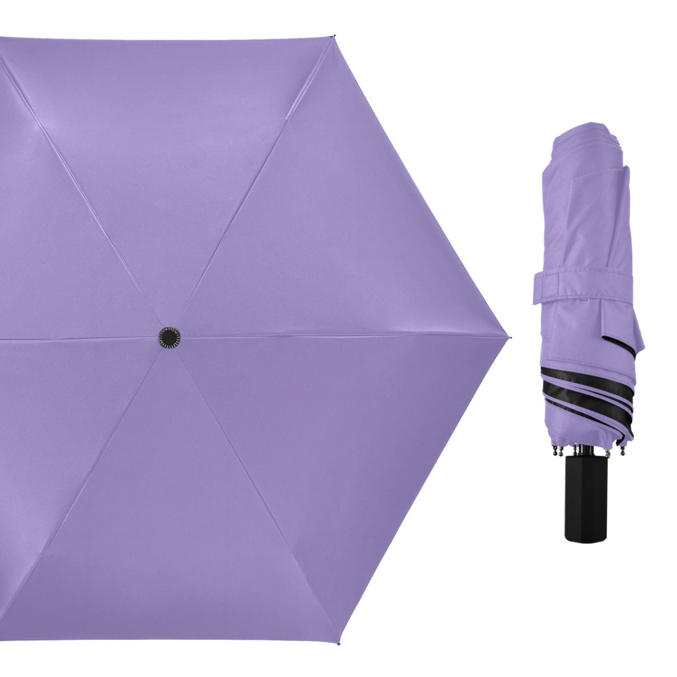 ALAZA Lavender Purple UPF 50+ Compact Folding Umbrella for Rain Travel Umbrella Packable